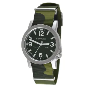 Bertucci Mens A-6A Experior Italia Commando Camo Olive Italian Rubber Band Marine Green Dial Quartz Watch - 16513