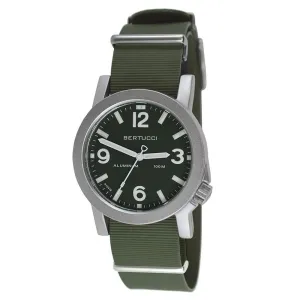 Bertucci Mens A-6A Experior Italia Nurra Verde Italian Rubber Band Marine Green Dial Quartz Watch - 16509