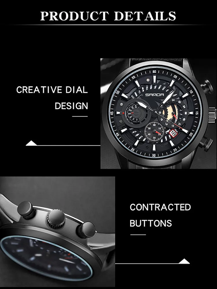 Big Dial Waterproof Mens Watch