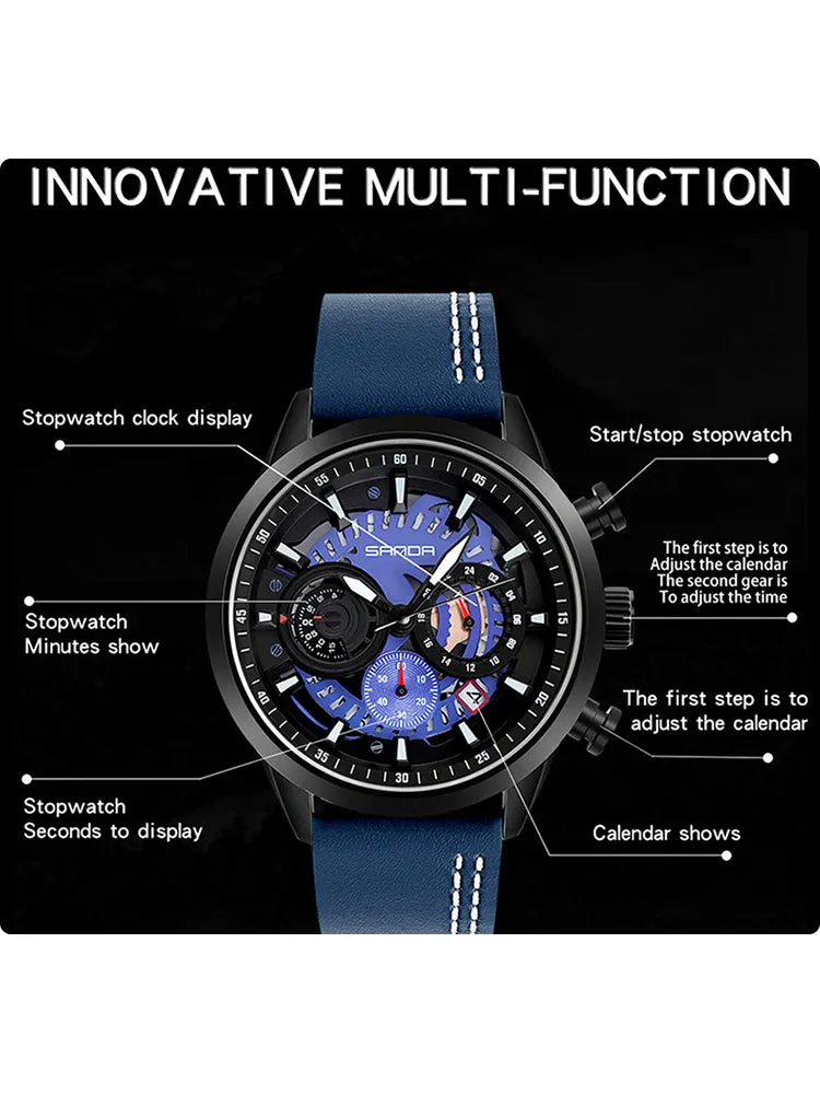 Big Dial Waterproof Mens Watch