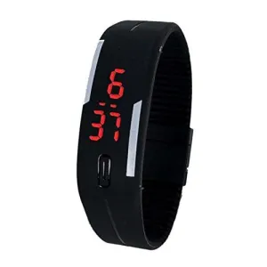 Blue Diamond Digital Black Dial Unisex Watch - 789654