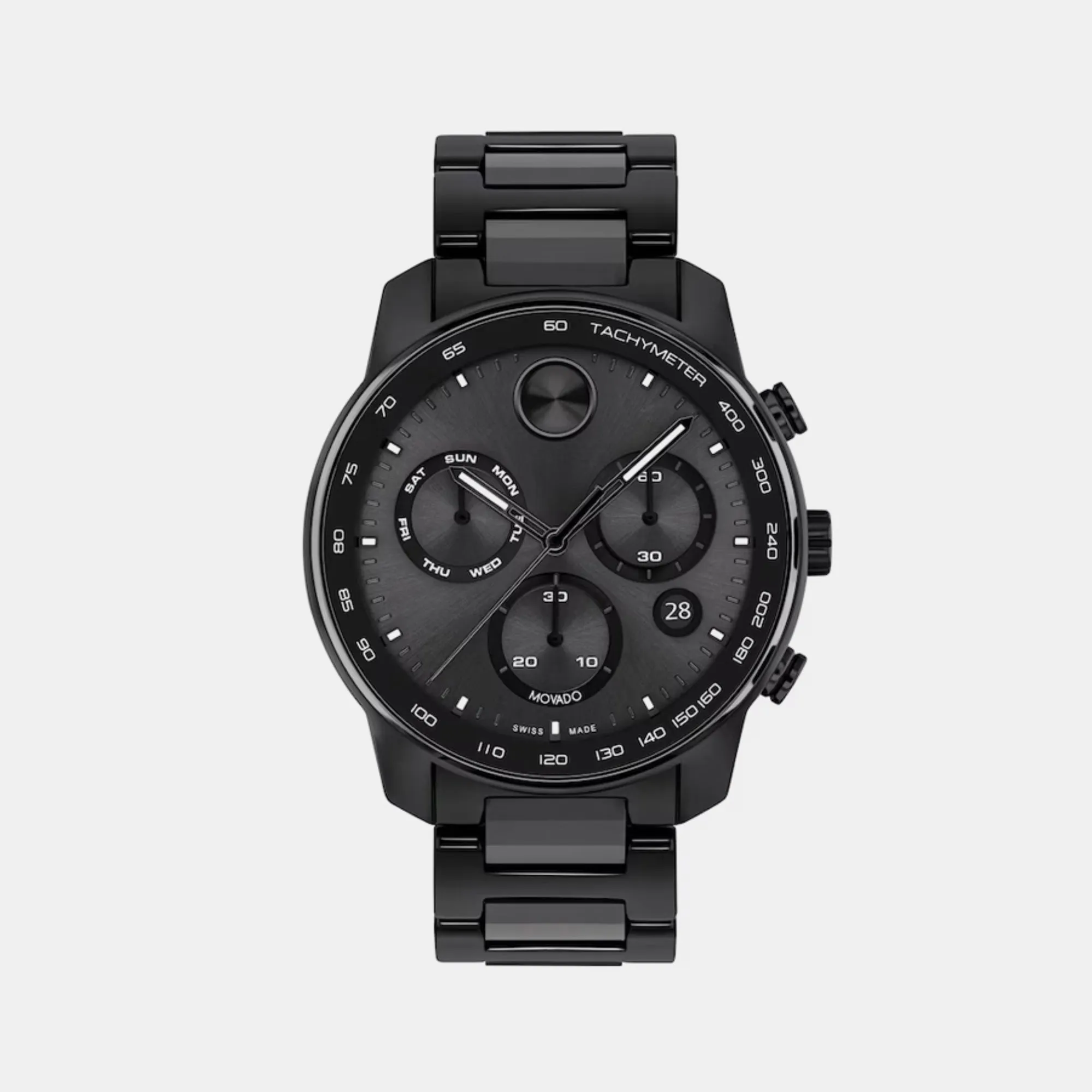 Bold Men's Black Chronograph Ceramic Watch 3601103
