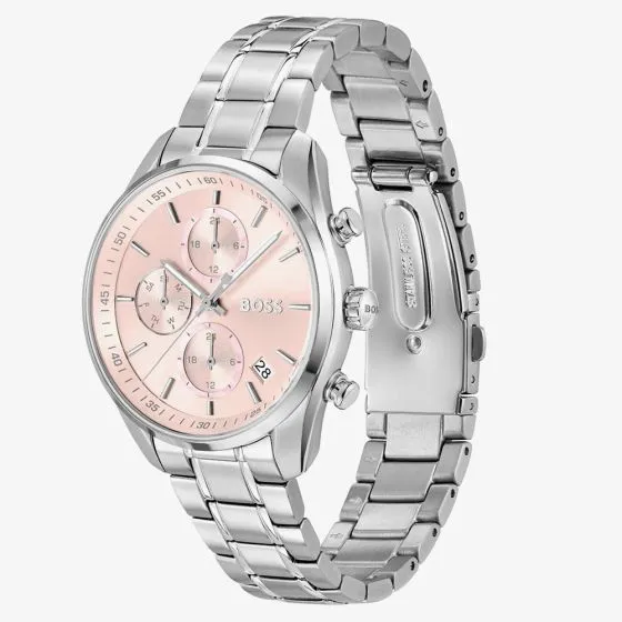 BOSS Grand Tour Chronograph Pink Dial Watch