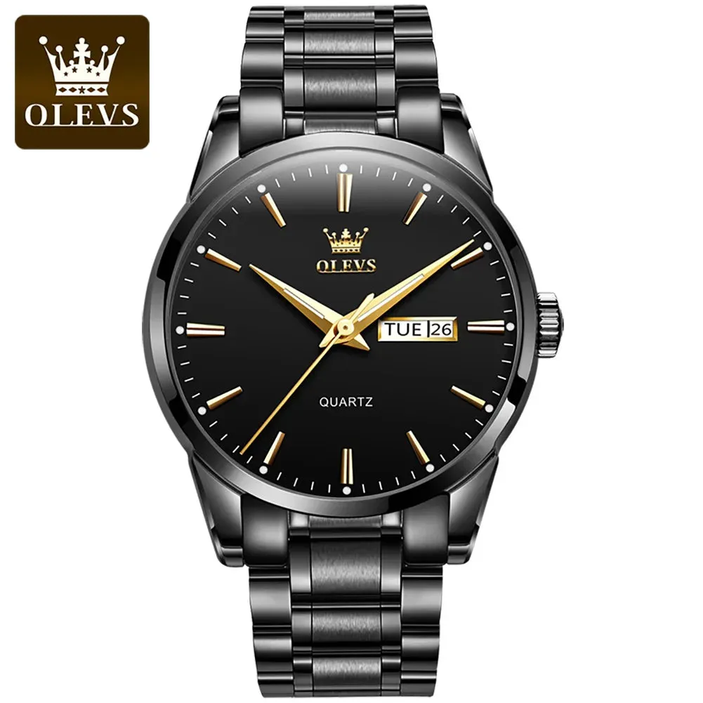 Brand OLEVS Wristwatch Men Business Quartz Waterproof 6898G