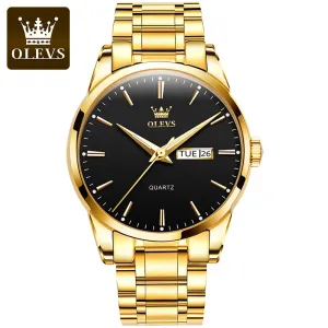 Brand OLEVS Wristwatch Men Business Quartz Waterproof 6898G