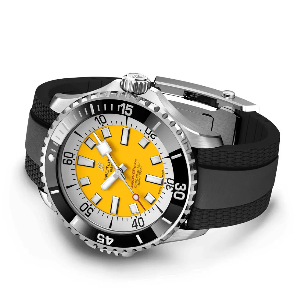 Breitling Superocean 46mm Yellow Dial Automatic Gents Watch A173781A1I1S1