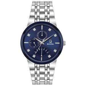 Bulova Men's Multi-Function Quartz Watch with Diamonds