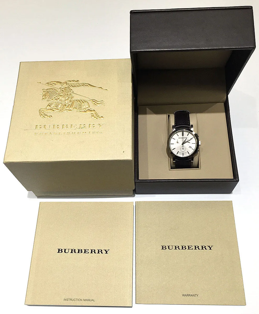 Burberry Heritage Silver Chronograph