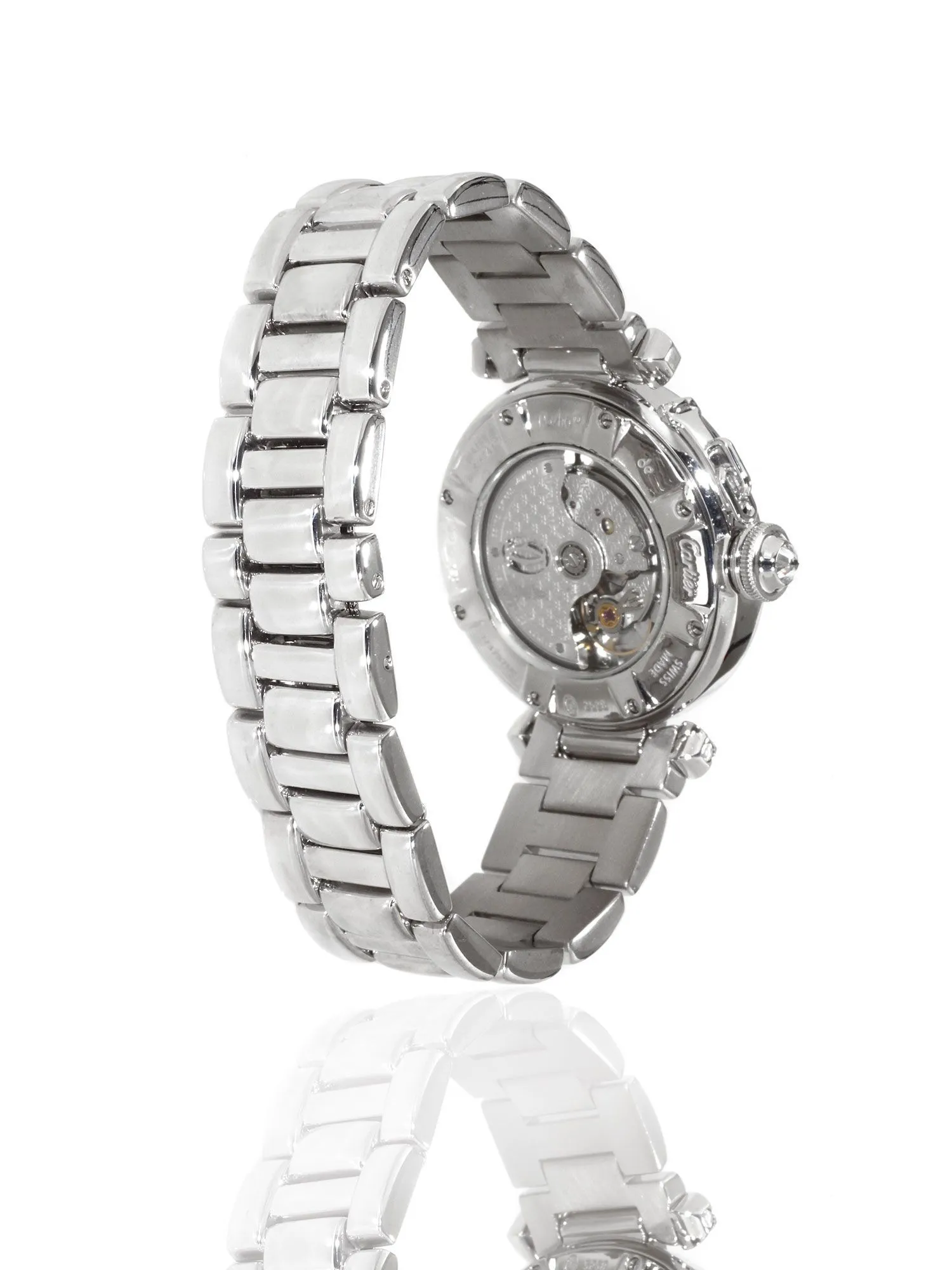 Cartier Pasha Diamond Watch in 18k White Gold WJ1116M9
