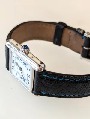 Cartier Tank Paris Quartz Wristwatch 925 Silver with Rhodium (Small Size)
