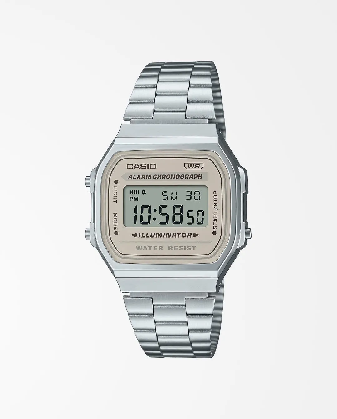 Casio - Vintage Digital A168WA-8A Watch - Cream