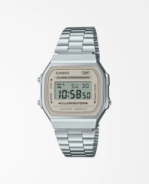 Casio - Vintage Digital A168WA-8A Watch - Cream