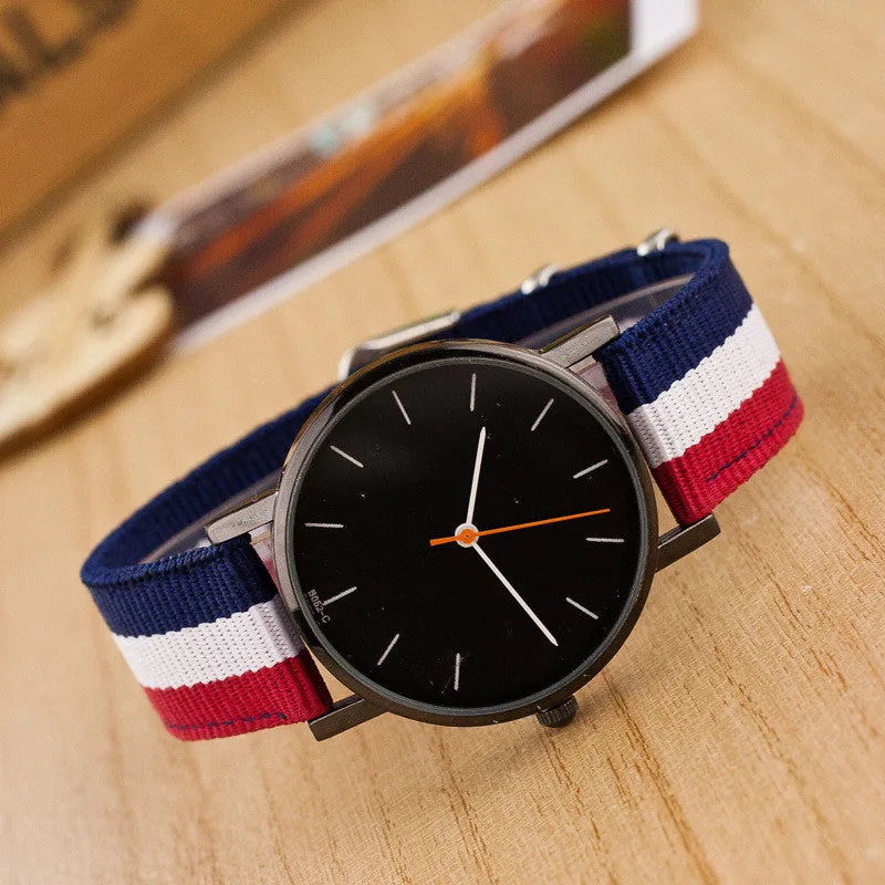 Casual Nylon Stripe Watch