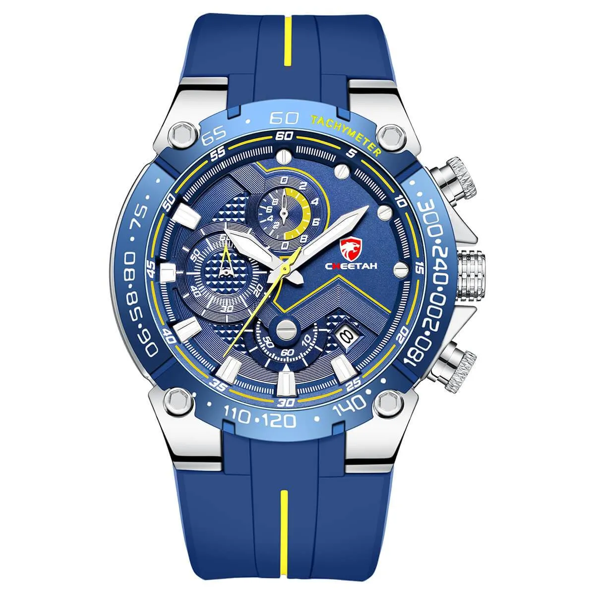 CHEETAH  CH1606 OCRA Y - Men's Silver and Blue Outdoor Watch