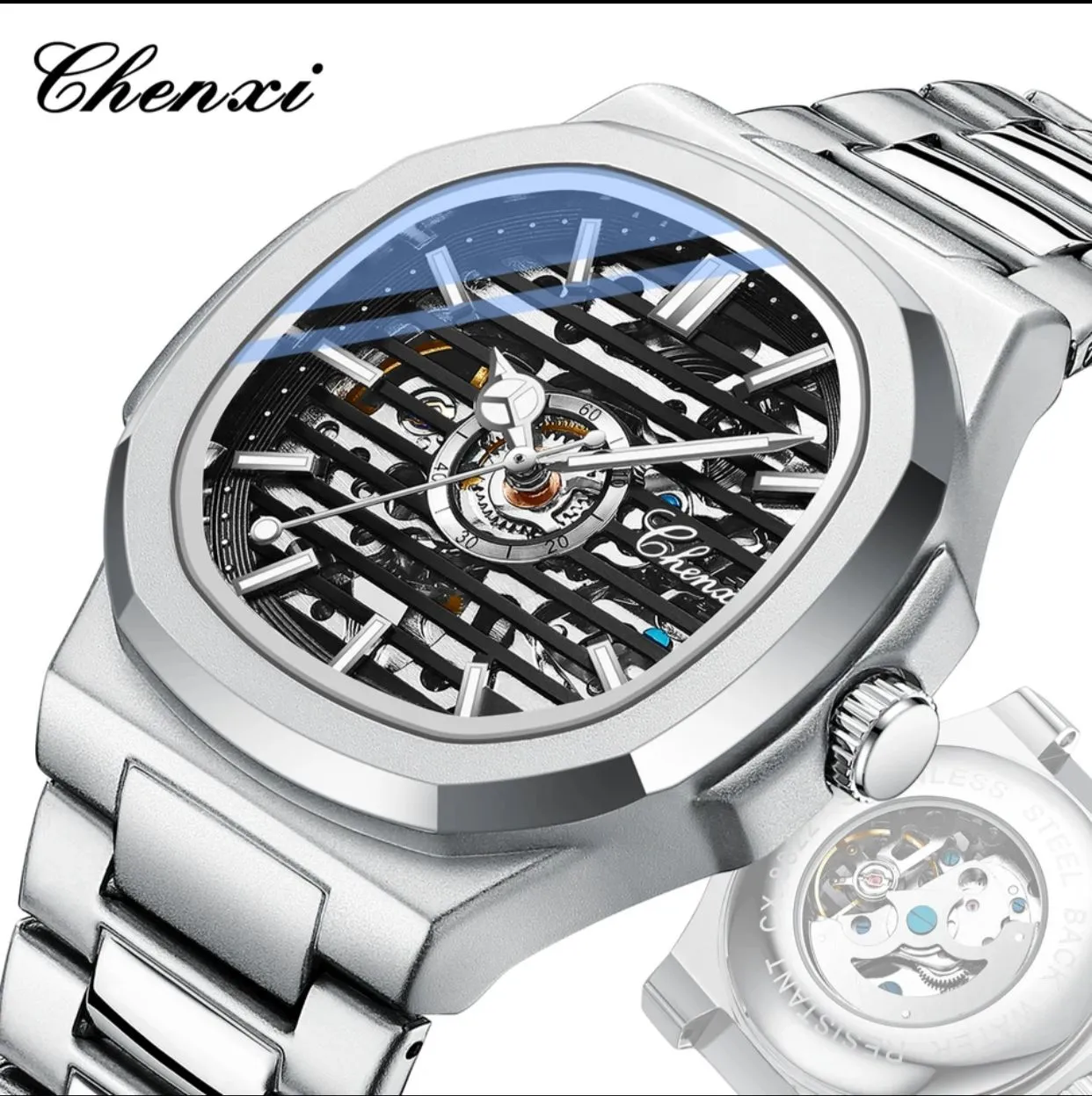 CHENXI Automatic High-end Steel Band Quartz Waterproof Elegant Wrist Watch S1589321