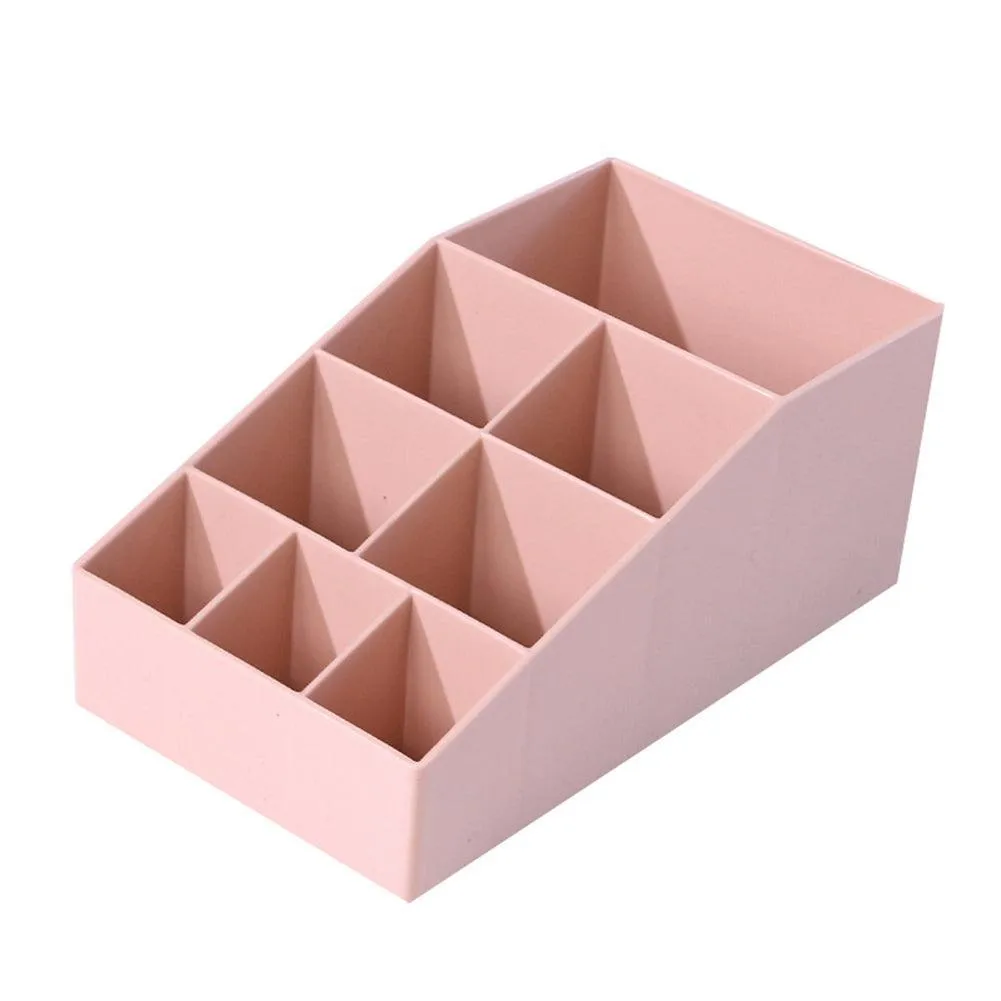 Chic Solid Color Makeup and Jewelry Organizer - Sleek Compact Storage Solution for Desktop and Vanity