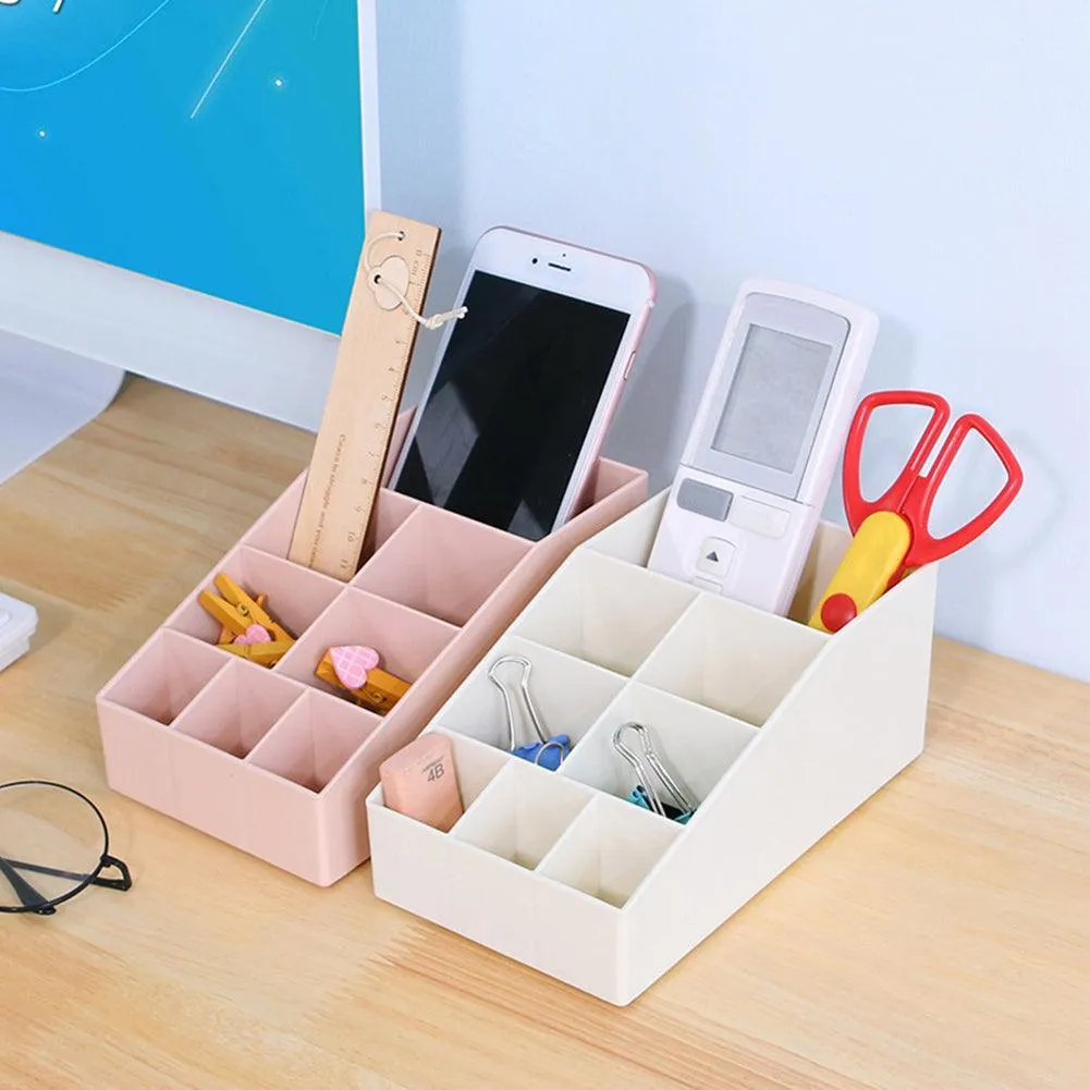 Chic Solid Color Makeup and Jewelry Organizer - Sleek Compact Storage Solution for Desktop and Vanity