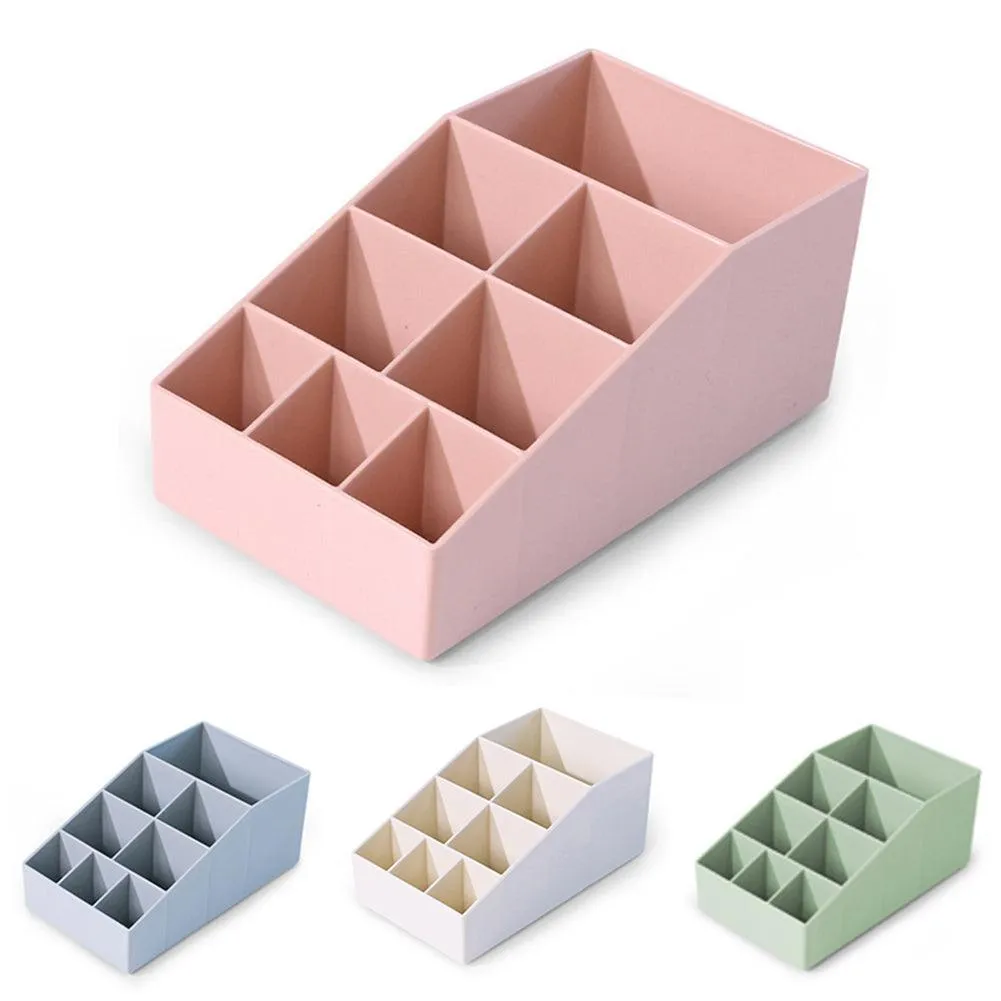 Chic Solid Color Makeup and Jewelry Organizer - Sleek Compact Storage Solution for Desktop and Vanity