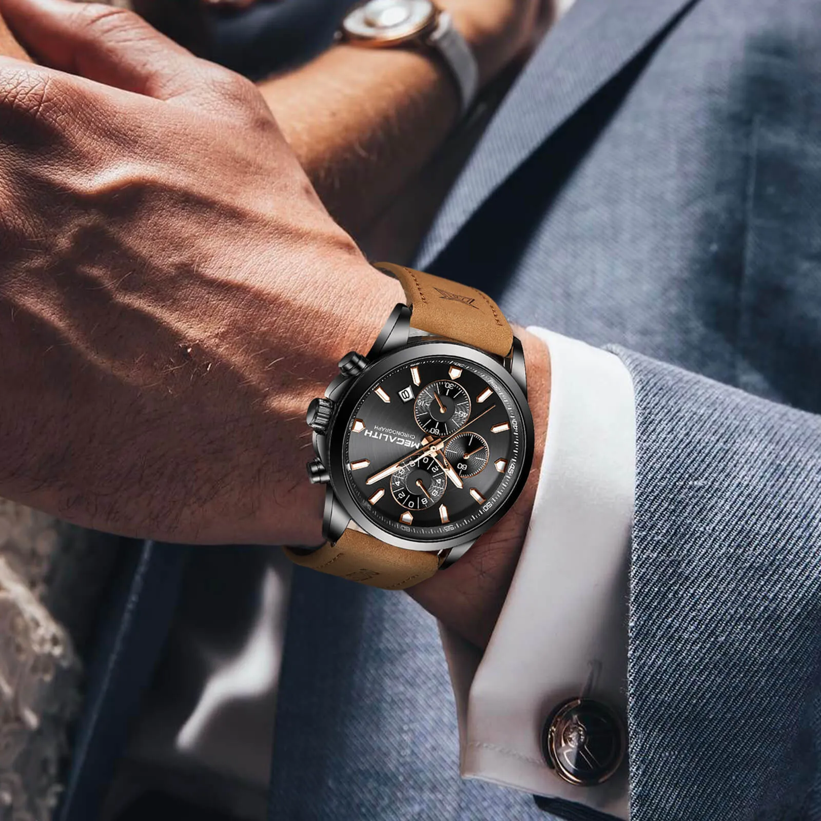 Chronograph Watch | Leather Band | 8272M