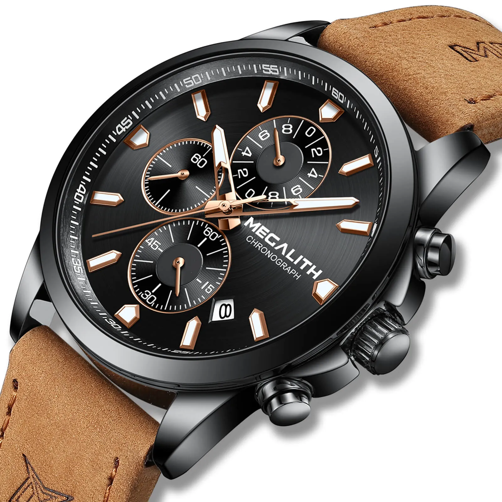Chronograph Watch | Leather Band | 8272M