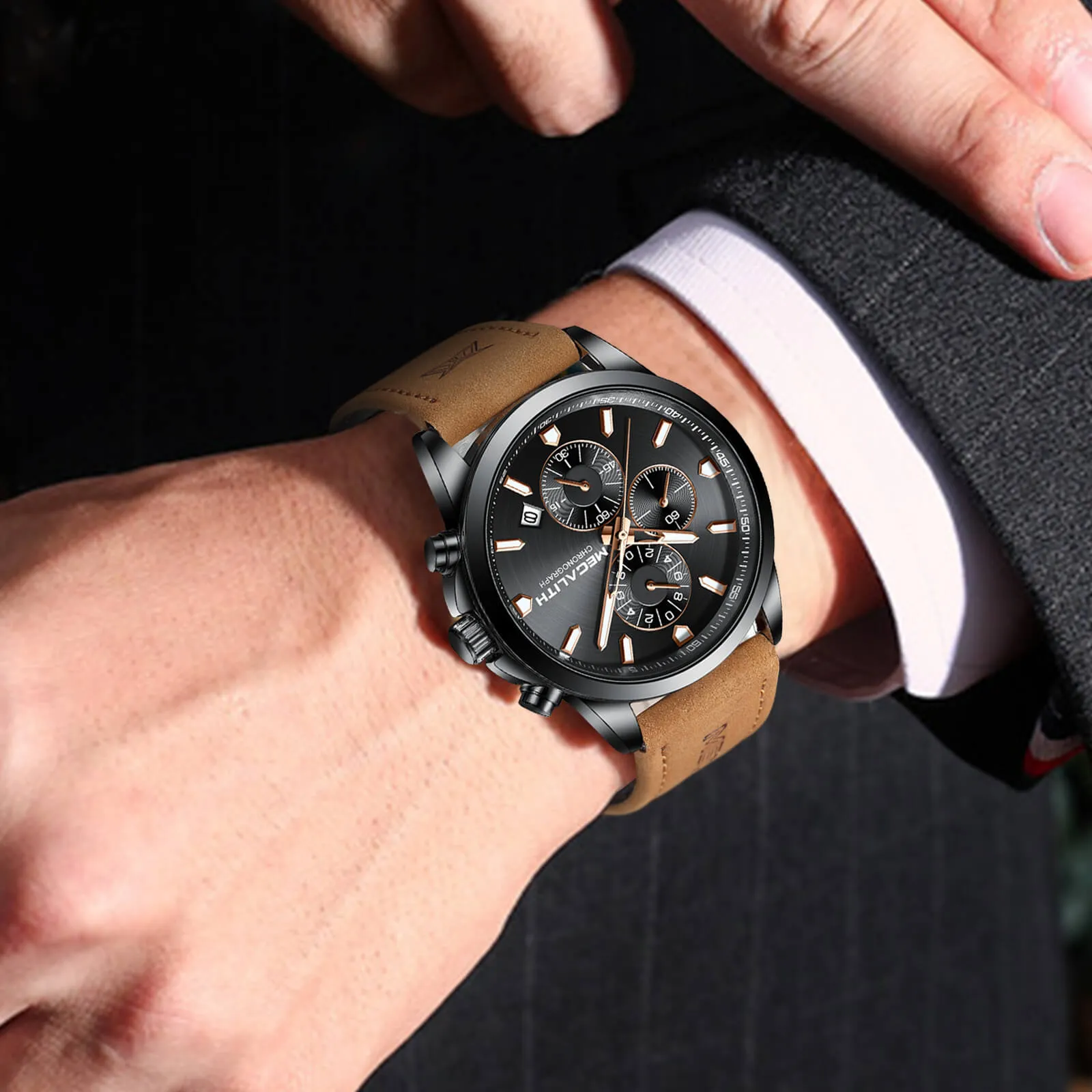Chronograph Watch | Leather Band | 8272M