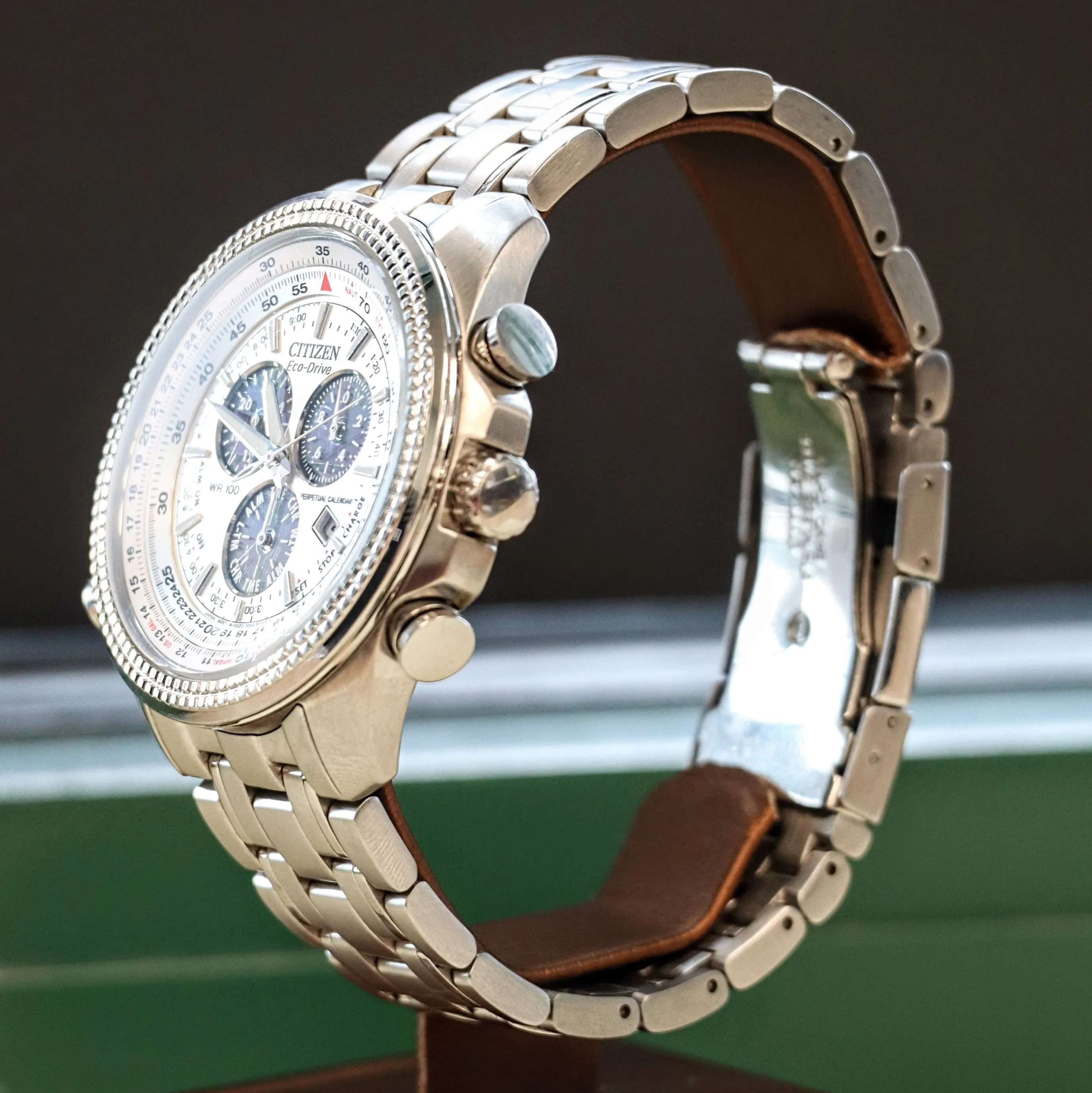 CITIZEN Brycen Chronograph Watch Ref. BL5400-52A Eco-Drive Perpetual Calendar Wristwatch