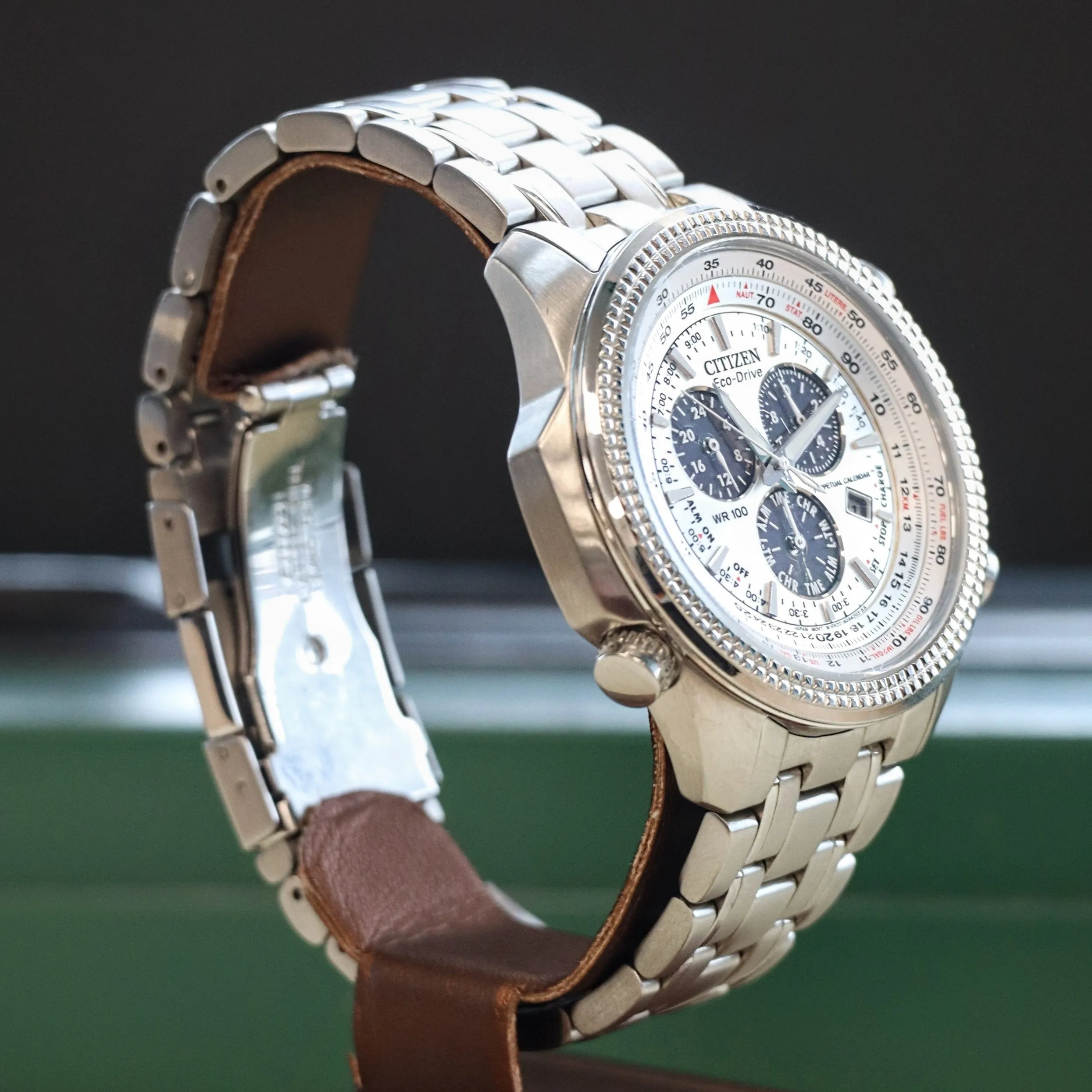 CITIZEN Brycen Chronograph Watch Ref. BL5400-52A Eco-Drive Perpetual Calendar Wristwatch