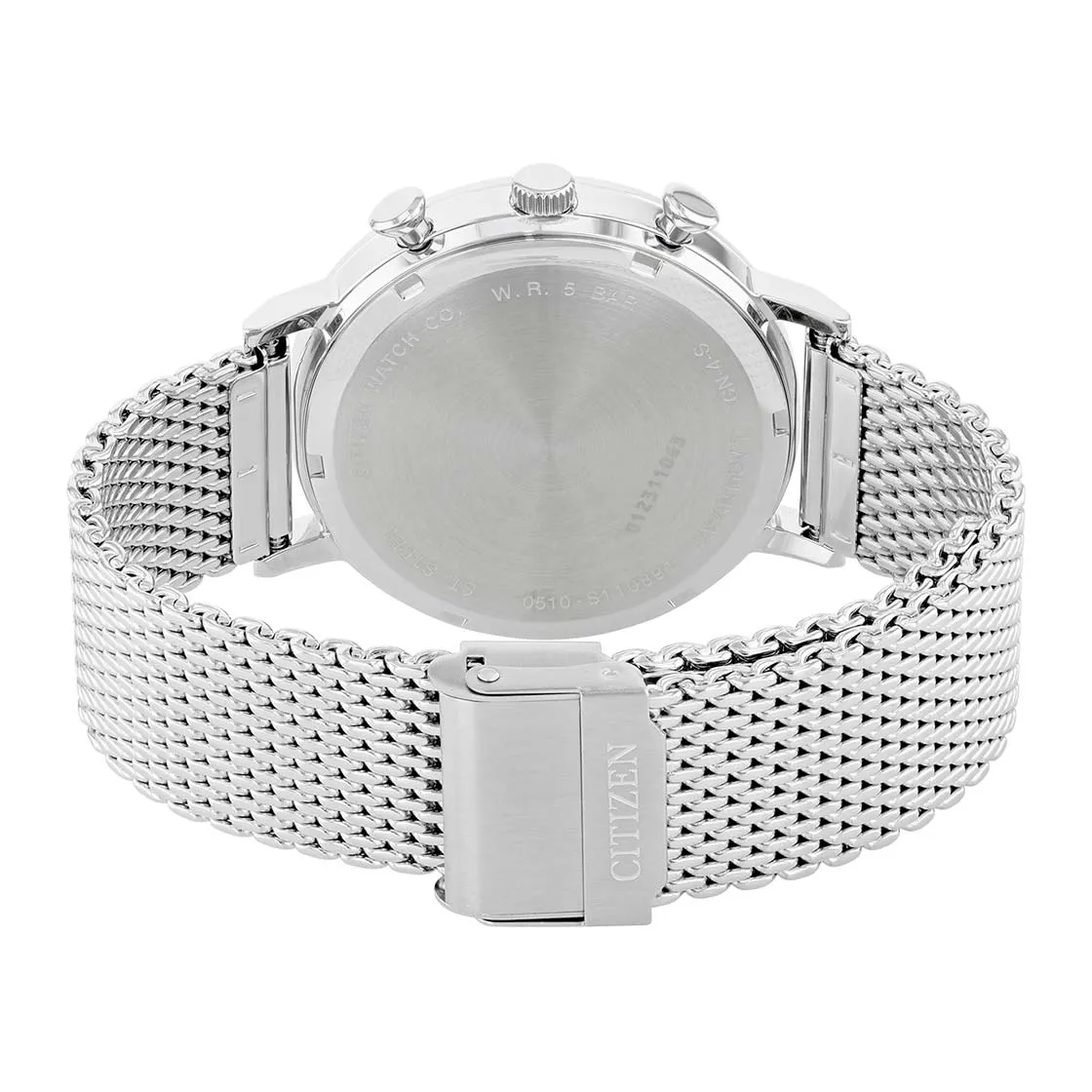 Citizen Chronograph Mesh Quartz Black Dial Watch AN3610-80E