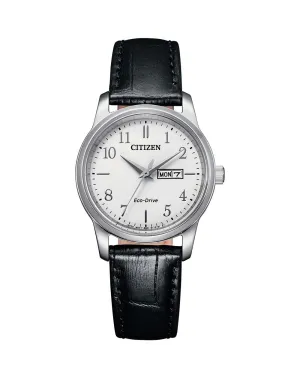 Citizen Eco-Drive Black Leather Dress Watch EW3260-17A