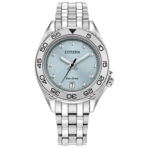 Citizen Eco-Drive Carson Diamond Dial and Stainless Steel Bracelet Watch | 35mm | FE6161-54L