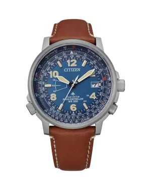 Citizen ProMaster Sky Eco-Drive Brown Leather Watch CB0240-11L