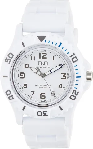 Citizen Q&Q Analog Solar Watch, Water Resistant to 10 ATM, Urethane Strap