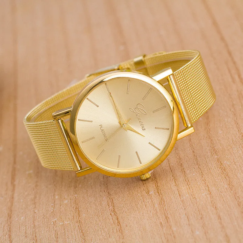 Classic Mesh Alloy Strap Fashion Watch