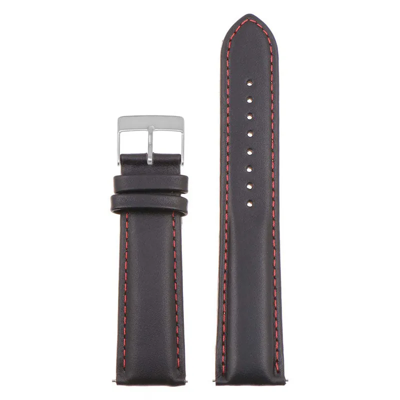 Classic Stitched Leather Strap For MoonSwatch
