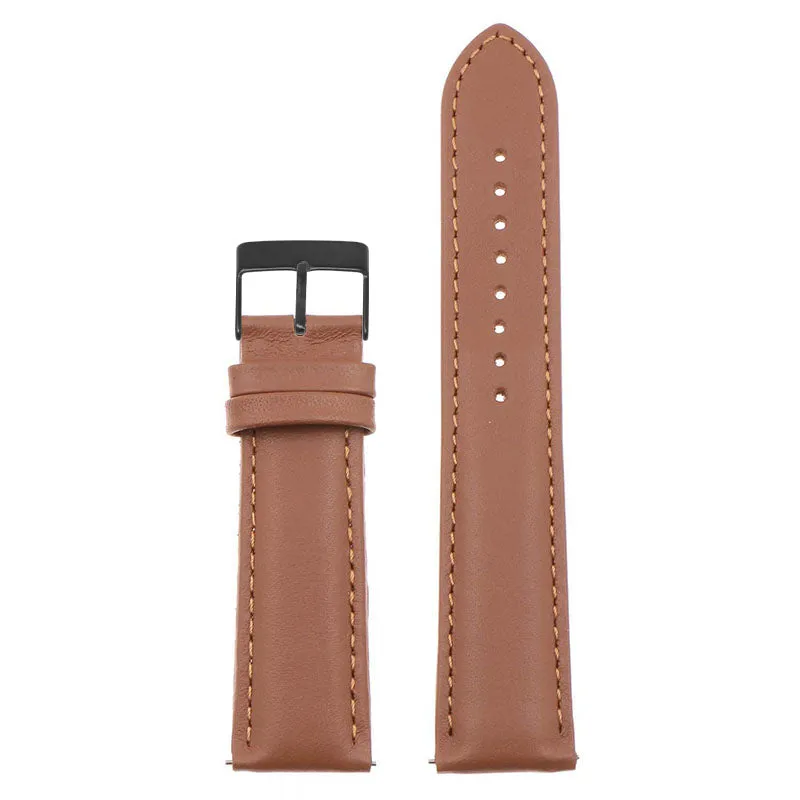 Classic Stitched Leather Strap For MoonSwatch