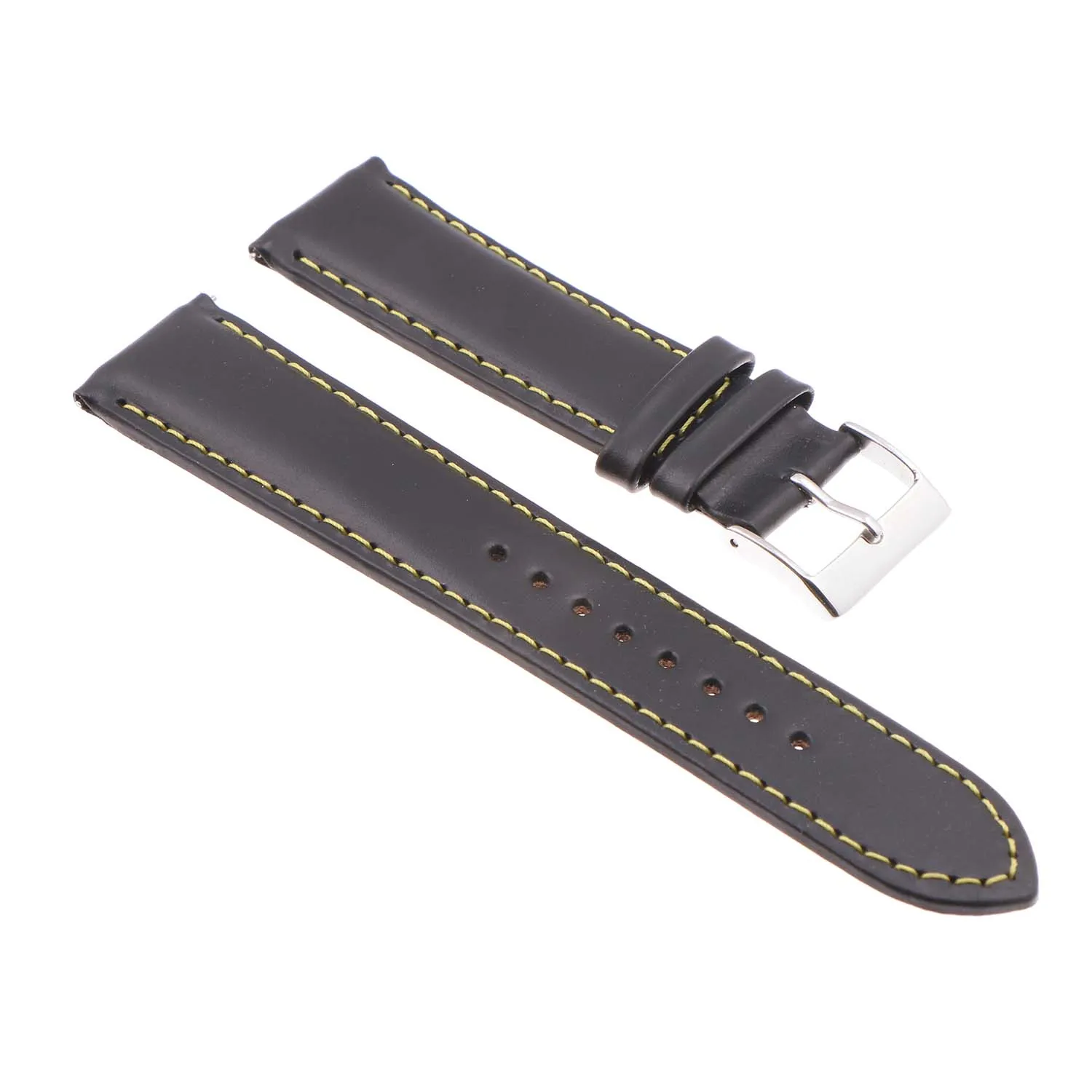 Classic Stitched Leather Strap For MoonSwatch