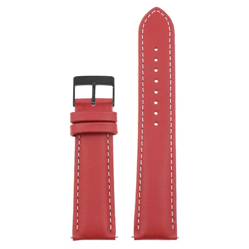 Classic Stitched Leather Strap For MoonSwatch