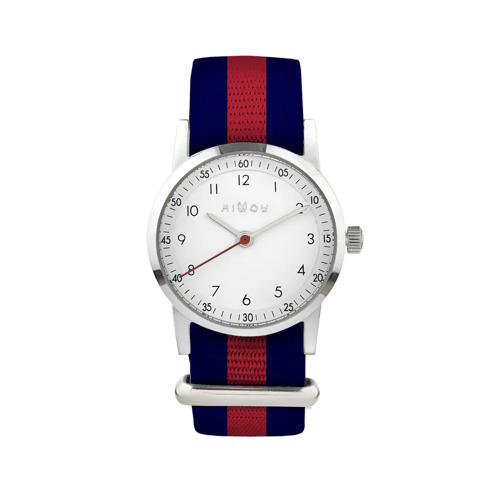 Classique Watch Stripe Red Strap - راقب