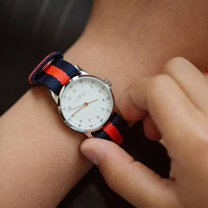 Classique Watch Stripe Red Strap - راقب