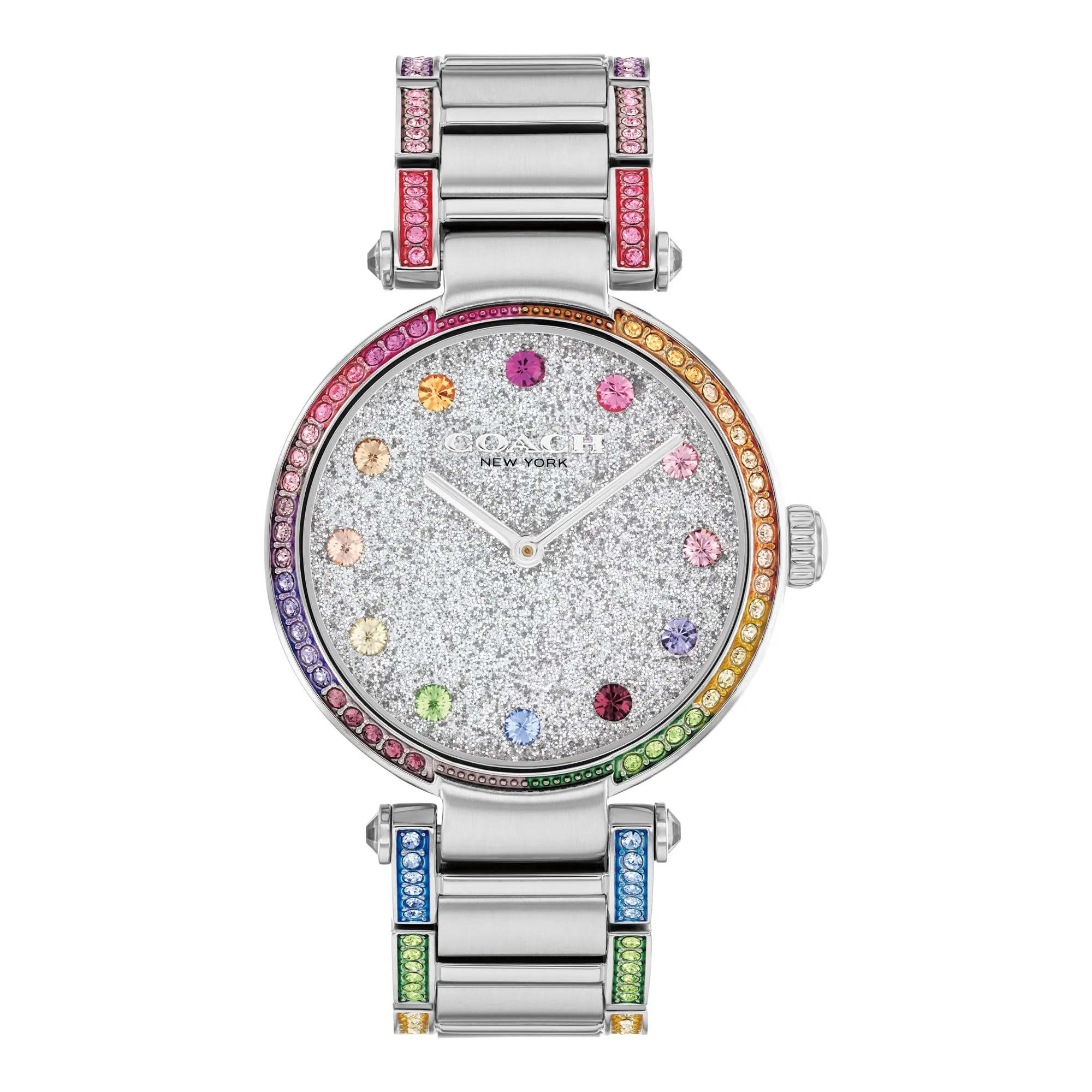 COACH Cary Rainbow Crystal Accents and Stainless Steel Bracelet Watch 34mm - 14504270