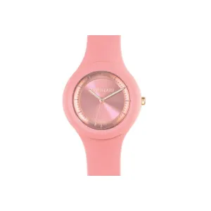 Coral Pink & Rose Gold Colours Waterproof Watch