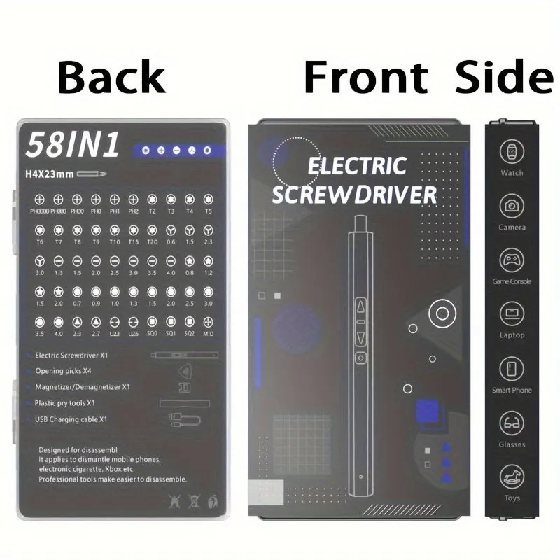 Cordless Electric Screwdriver Set -58-in-1