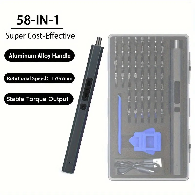 Cordless Electric Screwdriver Set -58-in-1