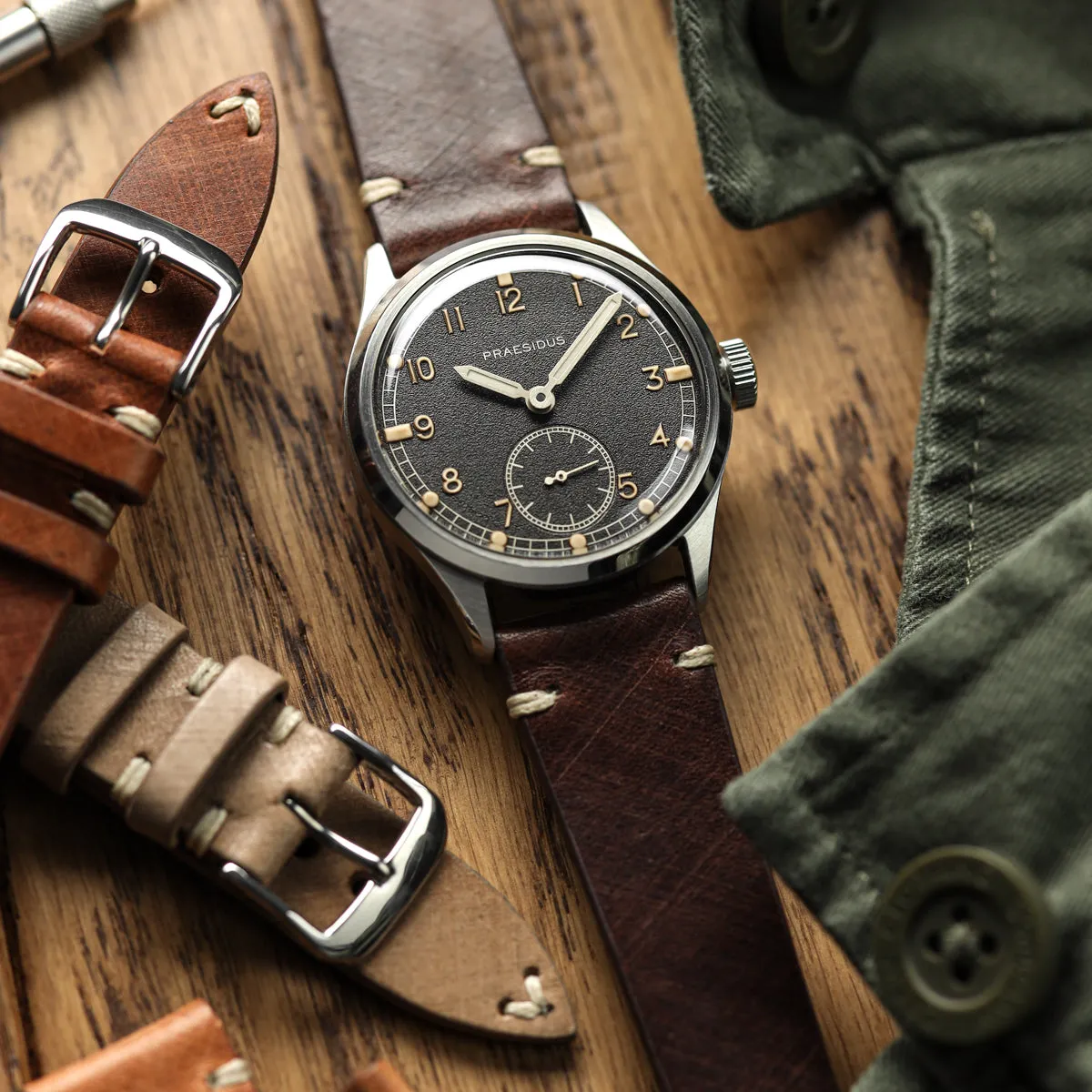 Cortez Genuine Leather Watch Strap - Mocha