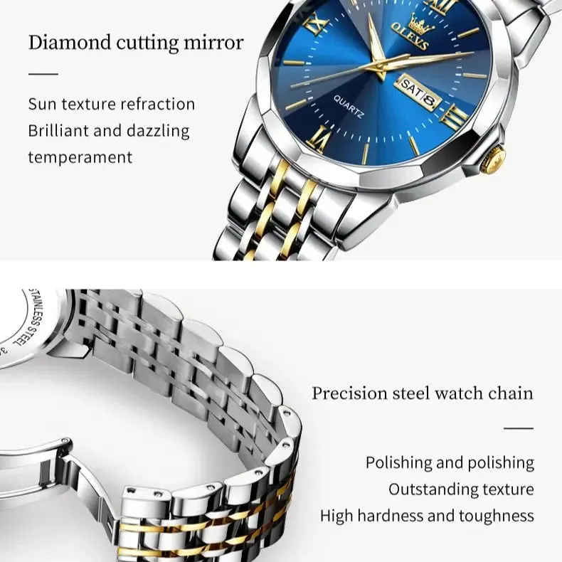 Couple Watches Set - Automatic Moon Phase Waterproof Wristwatches