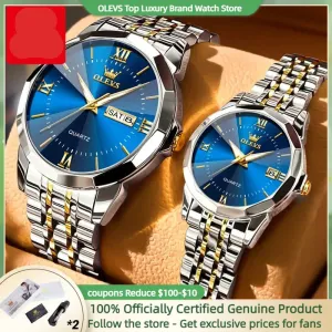 Couple Watches Set - Automatic Moon Phase Waterproof Wristwatches