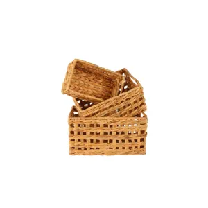 Cressida Small Rectangular Water Hyacinth Storage Basket