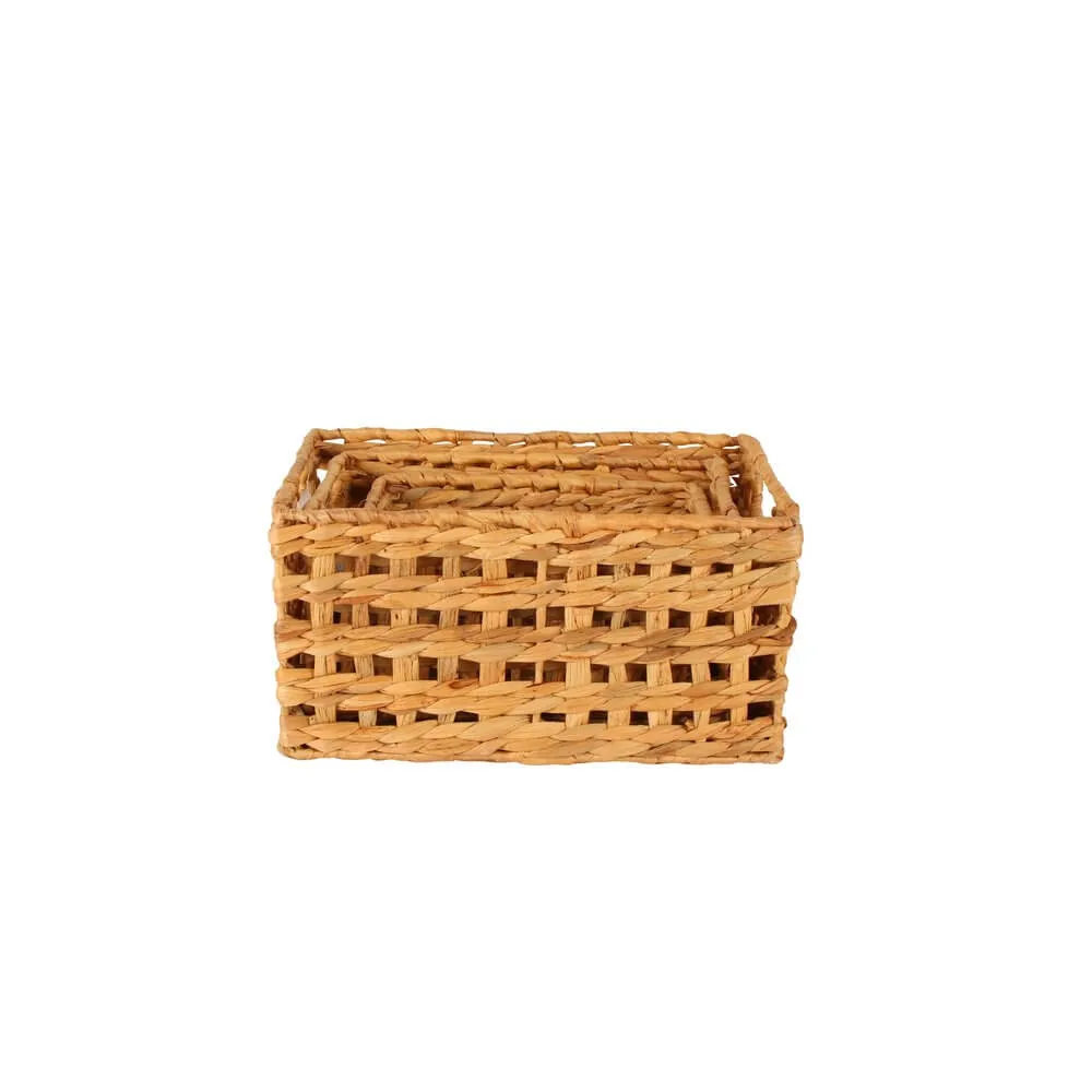 Cressida Small Rectangular Water Hyacinth Storage Basket