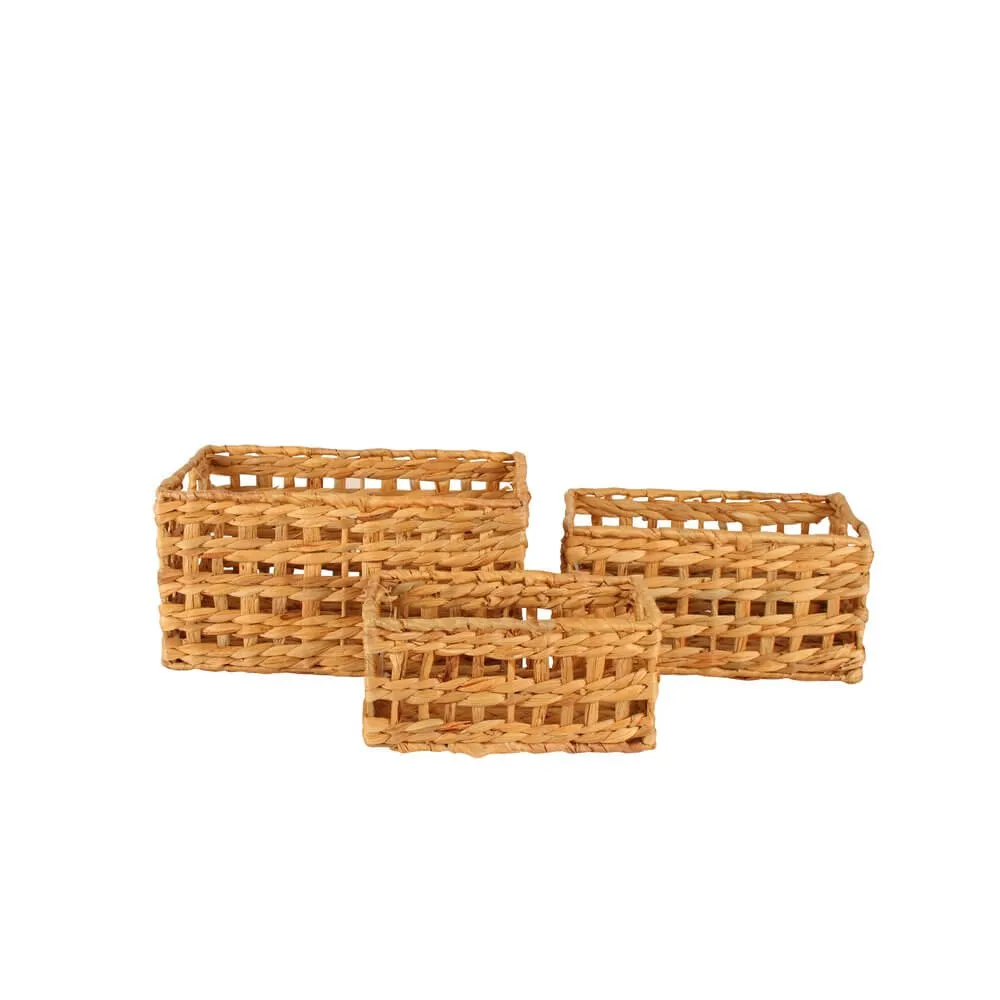 Cressida Small Rectangular Water Hyacinth Storage Basket
