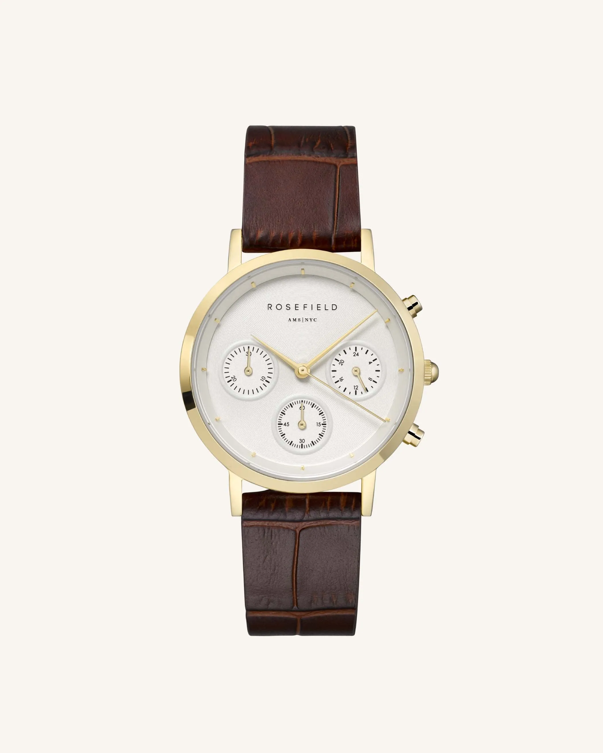 Croco Brown Gold Strap